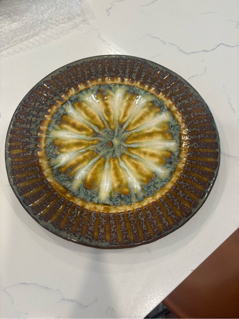 Good Earth Bluebird dinner plates set of 5